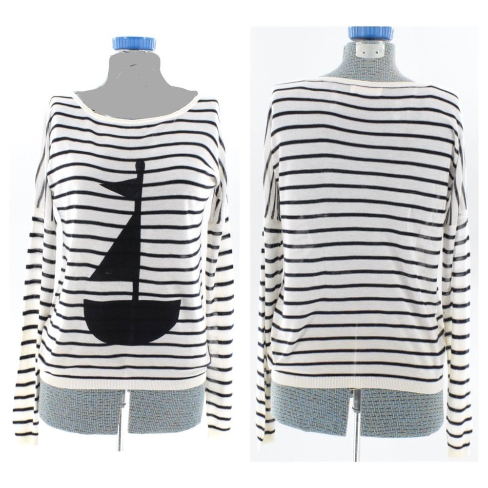 Le Sample Lightweight Sailboat Sweater S